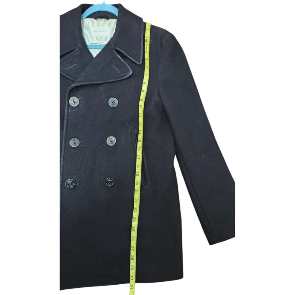 Club Monaco Navy Wool Blend Peacoat Men’s Double Breasted Classic Coat Size S/M